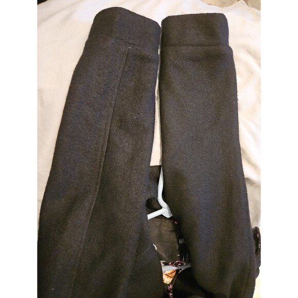 MinkPink Women’s Sz S Black Wool Blend Motorcycle Jacket Rose Gold Zipper Detail - Picture 6 of 8